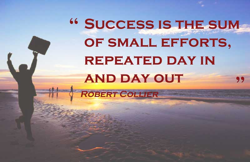 Success is the sum of small efforts, repeated day in and day out aka habits